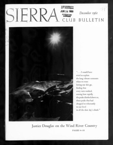 Sierra Club Bulletin 1961 Vol 46 No 10 December thumbnail